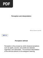 Perception and Interpretation: © Pearson Education Limited 2003