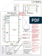 Front Elevation Section X-X: Area Key Plan