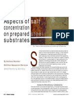 Aspects of Salt Concentration On Prepared Steel Substrates