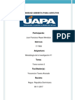 Tarea # 2 de Metodología de La Investigación