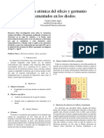 Estructura Atomica de Silicio y Germanio Implementados en Diodos