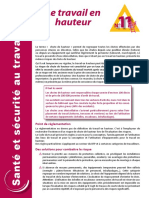 Fiche Sante Securite 11 - Le Travail en Hauteur PDF