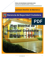 Plan Distrital de Seguridad Ciudadana 2016-Barranco