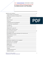 Manual para La Elaboracion de Recetas Caseras