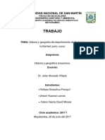 Historia y Geográfia Del Departamento de Huánuco