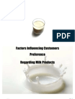 Factors Influencing Customers Preference Regarding Milk Products