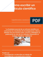 Cómo Escribir Un Artículo Científico