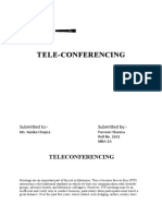 Tele-Conferencing: Teleconferencing