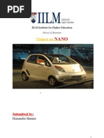 Marketing Research Project Report Tata NANO