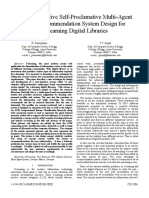 A User-Adaptive Self-Proclamative Multi-Agent Based Recommendation System Design For E-Learning Digital Libraries