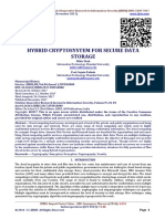 Hybrid Cryptosystem For Secure Data Storage