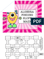 Algebra Finding Slope Maze