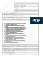 Store Quality Audit Checklist