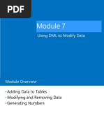 Using DML To Modify Data