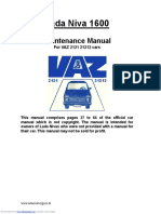 Lada Niva 1600: Maintenance Manual