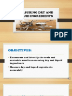 Measuring Dry and Liquid Ingredients