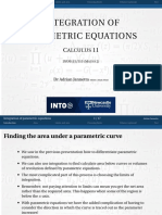 Ntegration of Parametric Equations: Alculus