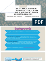 Obstetric Complications in Women With Polycystic Ovary Syndrome: A Systematic Review and Meta-Analysis