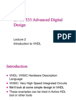 ENCS 533 Advanced Digital Design: Introduction To VHDL