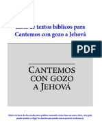 Lista de Textos Bíblicos para Cantemos Con Gozo A Jehová