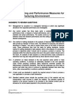 Standard Costing and Performance Measures For Today's Manufacturing Environment