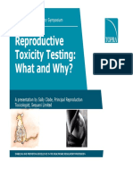 Reproductive Toxicity Testing: What and Why?: TOPRA Annual Veterinary Symposium