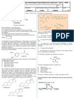 Prova Parcial de Química 3° Ano