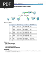 6.5.2.3 Packet Tracer - Troubleshooting Static Routes Instructions PDF