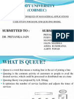 Case Study (QUEUING MODEL)