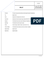 Signal List: Explanation of Terms