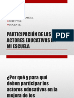 Participación de Los Actores Educativos en Mi Escuela