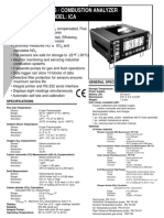 Portable Flue Gas / Combustion Analyzer Model: Ica: Features