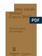 Derecho Penal Del Enemigo, Gunther Jakobs