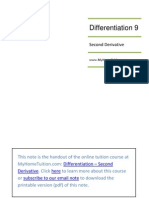 Differentiation 9 - Second Derivative