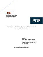 Ensayo Sobre La Estructura Del Codigo de Procedimiento Civil y Del Proyecto de Reforma