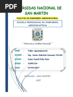 Analisis Sensorial - Taller Agroindustrial