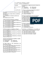 Avaliação de História e Geografia 3º Ano