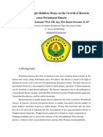 The Effect Apis Mellifera Honey On The Growth of Bacteria Cause Periodontal Disease