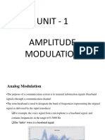 Unit - 1 Amplitude Modulation