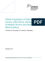 Patient Experiences of Depression and Anxiety With Chronic Disease: A Systematic Review and Qualitative Meta-Synthesis