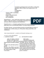 Pyche Lecture : The Johari Window" (Joseph Luft/Harry Ingham, 1963) A Model For SELF-AWARENESS"