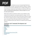 Population and Community Development and Structure