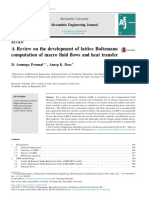 A Review On The Development of Lattice Boltzmann Computation of Macro Fluid Flows and Heat Transfer