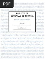 Registos de Educação de Infância 10-11 - Versão Blogue