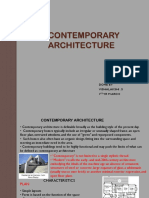 Contemporary Architecture: Done by Vishalakshi .S 1 Yr M Arch