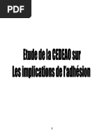 Etude D'impact Sur Les Implications de L'adhésion Du Maroc À La Cedeao