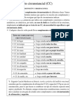 Teoría Del Complemento Circunstancial