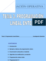 Programación Lineal Entera