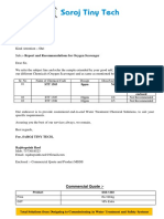 Date - 20/11/2017: Sr. No Name of Chemical Code Dosage Dissolved Oxygen Remarks 01