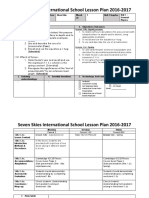 Seven Skies International School Lesson Plan 2016-2017